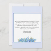 Simple Forget-me-nots Photo Memorial Service 招待状 (裏面)