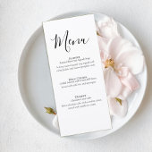 Simple Formal Wedding Menu Card メニュー