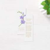 Simple Freesia Funeral Memorial Bookmark (デスク)
