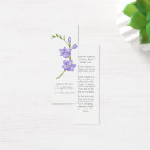 Simple Freesia Funeral Memorial Bookmark (デスク)