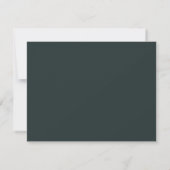 Simple From The Desk Of Dark Green Border ノートカード (裏面)