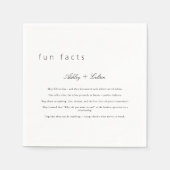 Simple Fun Facts About The Newlyweds Wedding  スタンダードカクテルナプキン (正面)