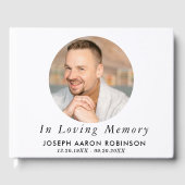 Simple Funeral 2 Photo Modern Memorial Keepsake ゲストブック (正面)