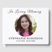 Simple Funeral 2 Photo Modern Memorial Keepsake ゲストブック (正面)
