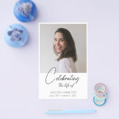 Simple Funeral Celebration of Life Program Budget チラシ (シングル)