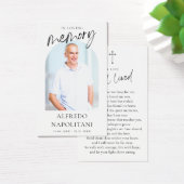 Simple Funeral Memorial Cross Photo Prayer Cards (デスク)