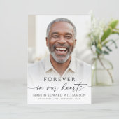 Simple Funeral Memorial Photo Forever In Hearts プログラム (スタンド正面)