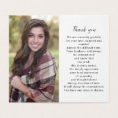 Simple Funeral Memorial Photo Prayer Card (内部フラット)