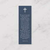 Simple Funeral Memorial Prayer Photo Bookmark Card スキニー名刺 (裏面)
