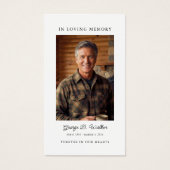Simple Funeral Memorial Prayer Photo Card (正面)