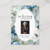Simple Funeral Memorial Prayer Photo Card 名刺 (正面)