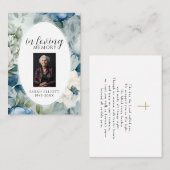 Simple Funeral Memorial Prayer Photo Card 名刺 (正面/裏面)