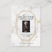 Simple Funeral Memorial Prayer Photo Card 名刺 (正面)