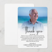 Simple Funeral Photo サンキューカード (正面/裏面)