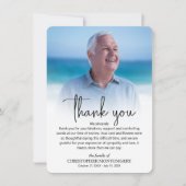 Simple Funeral Photo サンキューカード (正面)