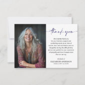 Simple Funeral Photo サンキューカード (正面)