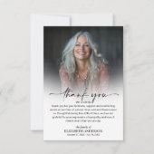 Simple Funeral Photo サンキューカード (正面)