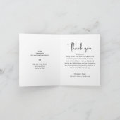 Simple Funeral Photo Folded サンキューカード (内部)