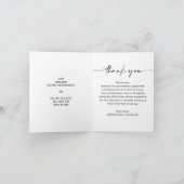 Simple Funeral Photo Folded サンキューカード (内部)