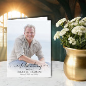 Simple Funeral Photo Folded サンキューカード