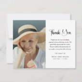 Simple Funeral Photo & Message Memorial サンキューカード (正面)