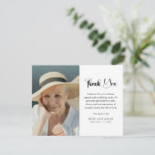 Simple Funeral Photo & Message Memorial サンキューカード (スタンド正面)