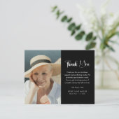 Simple Funeral Photo & Message Memorial サンキューカード (スタンド正面)