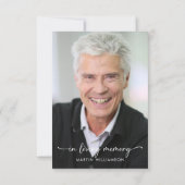 Simple Funeral Photo Script Thank You サンキューカード (裏面)