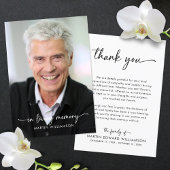 Simple Funeral Photo Script Thank You サンキューカード