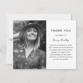 Simple Funeral Photo Sympathy サンキューカード (正面)