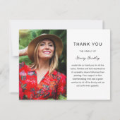 Simple Funeral Photo Sympathy サンキューカード (正面)