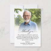 Simple Funeral Photo Sympathy サンキューカード (正面)