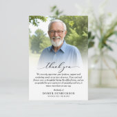 Simple Funeral Photo Sympathy サンキューカード (スタンド正面)