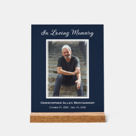 Simple Funeral Photo Sympathy Memorial アクリルサイン