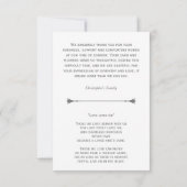 Simple Funeral Photo Sympathy Memorial サンキューカード (裏面)