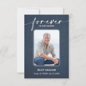 Simple Funeral Photo Sympathy Memorial サンキューカード (正面)