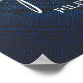 Simple Funeral Photo Sympathy Memorial ポスター (角)