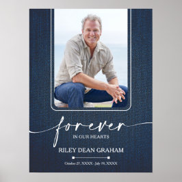 Simple Funeral Photo Sympathy Memorial ポスター