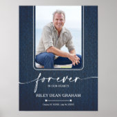 Simple Funeral Photo Sympathy Memorial ポスター (正面)