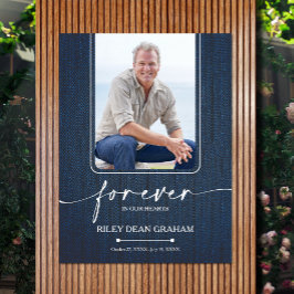 Simple Funeral Photo Sympathy Memorial ポスター