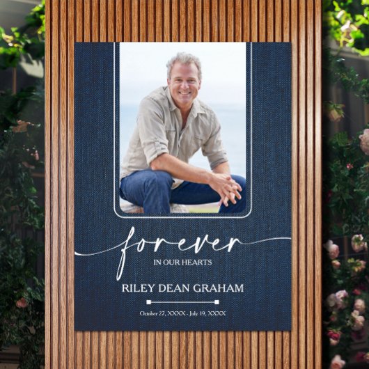 Simple Funeral Photo Sympathy Memorial ポスター