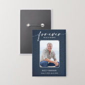 Simple Funeral Photo Sympathy Memorial 缶バッジ (正面/裏面)