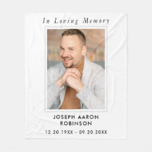 Simple Funeral Photo Sympathy Memorial Keepsake