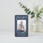 Simple Funeral Photo Sympathy Memorial Prayer Card 名刺 (スタンド正面)
