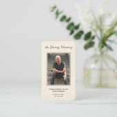 Simple Funeral Photo Sympathy Memorial Prayer Card 名刺 (スタンド正面)