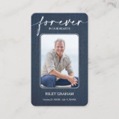 Simple Funeral Photo Sympathy Memorial Prayer Card 名刺 (正面)