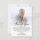 Simple Funeral Photo Thank You Card サンキューカード (正面)