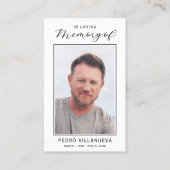 Simple Funeral Prayer Photo Sympathy Cards 名刺 (正面)