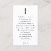 Simple Funeral Sympathy Memorial Photo Prayer Card 名刺 (裏面)