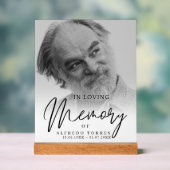 Simple Funeral Sympathy Photo Memorial  アクリルサイン (ニュートラル)